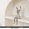 Celebridad de Internet Dibujo Animado Creativo Postura Sentada Conejo de Orejas Largas Decoración Lujo Ligero de Alta Gama Sala de Estar Mueble de TV Aparador de Vino Decoración de Entrada