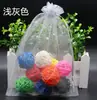 Saco de Organza Transparente Liso com Cordão Saco de Gaze para Presente Embalagem de Joias Saco de Gaze Pronto para Venda Atacado Pode Imprimir Logotipo