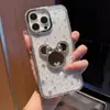 Espejo con Cabeza de Mickey de Diamantes Adecuado para Teléfono Móvil Apple 17Promax Iphone16Pro Funda para Teléfono con Diamantes Tachonada de Estrellas