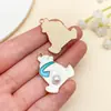 Oso de Navidad Lindo de Dibujos Animados Corazón de Amor Día de San Valentín Colgante DIY Collar Pendiente Accesorios de Joyería
