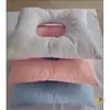 Almohada Larga para Salón de Belleza, Almohada en Forma de O, Almohada con Agujero para Cabecera, Almohada Facial Redonda, Extraíble y Lavable, Venta Directa del Fabricante