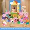 Decorações de Aniversário Temáticas da Peppa Pig Painel de Fundo em KT Balões com Números Decorações de Cena para Festa de Primeiro Aniversário de Menino Menina