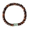 Pulsera de Cuentas de Palo de Rosa Negro, Pulsera de Nudo de Bambú, Estilo Étnico, Joyería de Madera Sólida de Estilo Chino Nuevo