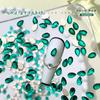 Nuevo Diamante Plano Esmeralda Forma de Gota de Agua Diamante de Cristal para Uñas verde oscuro Adornos de Uñas Navideños Vintage
