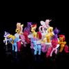 Celebridad de Internet Pony Colorido Juego de 12 Piezas Postre Horneado Decoración de Pastel Snack Pony Poli Adornos Micro Paisaje Transfronterizo