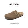 Sandálias Birkenstock Femininas 2025 Nova Coleção Primavera Versáteis Sandálias Birkenstock Couro Genuíno Slip-On Meia Chinelo de Dedo