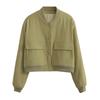 Comercio exterior al por mayor AliExpress primavera nuevo estilo europeo y americano solapa bolsillo grande decoración cuello holgado chaqueta abrigo