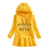 Chad Wild Clay Sudadera con Capucha Vestido para Niños Primavera y Otoño Niña Bebé Algodón Elegante Falda de Moda