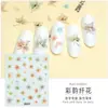 Novos Adesivos de Unha Jelly para Nail Art DIY Borboleta Branca Pequenos Adesivos Coração com Folha de Ouro em Relevo Adesivos para Unhas