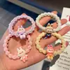 Laços de Cabelo Coloridos Desenho Ji Yi Xiaoba Cordas de Cabelo Estilo Ins Tiara de Menina Doce Elásticos de Cabelo para Casal Acessórios de Cabelo para Melhor Amigo Acessórios de Cabeça