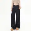 Calça jeans feminina anti-desbotamento, textura fluida, novo estilo primavera 2026, calça larga solta, cor original, calça longa versátil, disponível para atacado