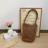 Bolso Cubo Huangguoshu Bolso de Peluche para Mujer Otoño e Invierno Estilo Nuevo Bolso de Lana Suave Bolso de Hombro Único Cruzado Gran Capacidad
