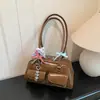 Bolso Cubo Nuevo Bolso Pequeño Bolso para el Trabajo Mismo Estilo que las Celebridades de Internet Gran Capacidad Versátil para Llevar Debajo del Brazo Bolso de Mano Bolso de Hombro