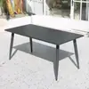 Juego de mesa y sillas de comedor de mimbre para exteriores estilo nórdico para balcón, cafetería, tienda de té con leche, área de ocio al aire libre, mesa de té para exteriores y sillas de mimbre