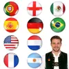 Itens de Decoração para a Copa do Mundo dos EUA, Canadá e México, Broches, Adereços de Torcida para Fãs de Futebol, Adereços para Fotos, Insígnias Temáticas de Bandeira
