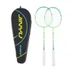 Atacado Transfronteiriço de Raquetes de Badminton Integradas de Liga de Ferro, Alta Elasticidade e Durabilidade, Conjunto de 2 Peças, Raquetes de Treinamento, Podem Ser Personalizadas em Pequenas Quantidades