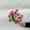 Ramo de Rosas Artificiales, Rosas de Múltiples Capas, Exhibición en Ventana del Hogar, Flores Falsas, Venta al por Mayor desde el Fabricante, Flores Artificiales para Arreglo de Escenas