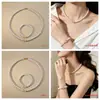 Fivela Magnética Simples Luxo Leve Exquisito Diamante Rosa Pérola Colar Pulseira Versátil para o Dia a Dia Corrente de Pescoço com Contas de Pérola Açucarada Venda por Atacado
