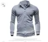 Nova blusa de moletom esportiva masculina da Amazon com zíper e gola alta, jaqueta estilosa e casual, cardigã masculino liso