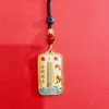 Pingente de chaveiro estilo étnico chinês em liga de zinco com acessórios de metal para decoração, adequado para homens e mulheres