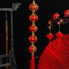 Guirlanda de Pequenas Lanternas Mercerizadas Impermeáveis Penduradas na Árvore, Grande Vermelho Dia de Ano Novo, Série de Lanternas do Festival da Primavera, Decorações de Natal