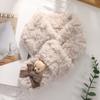 Bufanda para niña suave con lazo de oso redondeado en relieve para mujer Otoño e Invierno Día de las Niñas Estilo Coreano Estudiante Bufanda Combinable