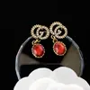Pendientes de alta calidad para todo tipo de atuendos, pendientes de moda para hombres y mujeres, letras de pedrería, todo a juego, pasador de plata s925, accesorios de aleación