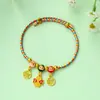 Festival del Bote del Dragón zongzi pequeño Accesorios para perro Pacha, Joyería tejida a mano, Pulseras para niños y adultos, Accesorios decorativos de hilo de cinco colores