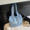 Bolsa de Hombro Relajante para Mujer 2025 Nueva Bolsa de Tela con Cordón Ligera para Viajar de un Lado a Otro Bolsa de Hombro de Gran Capacidad