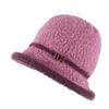 Meia-idade e idoso chapéu inverno das mulheres de malha chapéu de lã moda velha senhora com aba de lã - forrado mãe espessa quente
