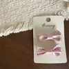 Nuevo Clip BB Floral de Satén Rosa, Pinza para el Cabello, Pinza Lateral, Goma para el Cabello