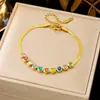 Pulsera de joyería de moda dorada ins para combinar con todo, pulsera de acero de titanio simple de lujo ligero, trébol de cuatro hojas para mujer, transfronteriza