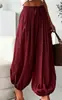 Pantalones Jogger de Verano Elásticos para Mujer 2026 Europeos y Americanos Tk Venta Caliente Transfronteriza, Pantalones Largos Finos Estilo Perezoso, Pantalones Harem