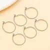 Aros de Acero Inoxidable Estilo Europeo Hechos a Mano Accesorios para Joyería DIY Múltiples Especificaciones Productos Semi-Terminados Materiales para Pendientes de Círculo Redondo de Nueve Caracteres