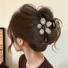 Pinzas para el pelo de lazo estilo coreano, accesorios para el pelo de alta gama, pinzas de tiburón, horquillas exquisitas para mujeres jóvenes, pinzas para el pelo de otoño e invierno para la parte trasera de la cabeza