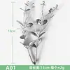 Folhas Prateadas Simuladas Acessórios de Plantas Prateados Folhas Falsas Prateadas Simuladas Acessórios para Arranjo de Flores Acessórios de Folhas de Samambaia Prateada