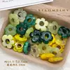 [Jardín Morandi] Cuentas de Vidrio Hechas a Mano Nepalíes Flores Serie de Colores Morandi Collar DIY Cadena para Teléfono Móvil
