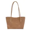 Bolso de axila tejido estilo coreano para ir al trabajo, nueva colección 2026, bolso tote simple de color liso, gran capacidad, bolso de hombro de moda