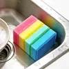 Esponja Colorida Absorvente de Alta Densidade Dupla Face Limpeza Pratos Cozinha Escova Panela Esfoliante Espesso Bloco Esponja Limpeza Atacado