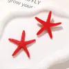 Serie Oceánica Zhen Tu Parches Creativos Versátiles de Resina de Estrella de Mar Colorida Pendientes Pinzas para el Cabello Accesorios de Joyería DIY Materiales
