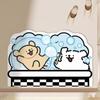 Alfombrilla de baño de diatomeas con forma de cachorro de dibujos animados, alfombrilla antideslizante para puerta de baño, alfombrilla absorbente para una generación de cabello