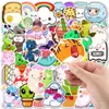 50 Pegatinas Decorativas de Graffiti para Laptop, Patineta, Taza de Agua, Equipaje de Coche, Dibujos Animados Lindos - Venta al por Mayor