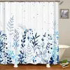 Cortina de Ducha para Baño Amazon Morado Floral Estampado Digital Poliéster Impermeable Serie de Flores Directo del Fabricante