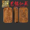 Talla en Madera de Azufaifo de Magnolia Morada, Bagua, Espadas y Escudos de los Cinco Truenos, Zorro de Nueve Colas, Talla en Madera Creativa Artística Ming Xian Yuan, Adorno Colgante de Placa Wushi