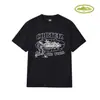 Marca Americana da Moda Corteiz Estampa de Navio de Cruzeiro Alcatraz Camiseta Casual Esportiva Solta de Manga Curta para Casal