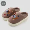Pantuflas de invierno de felpa y algodón para mujer, cálidas para el hogar interior, antideslizantes, con suela gruesa, de dibujos animados, de pelo, para hombre, venta al por mayor de invierno