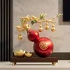 Novos Enfeites de Cabacinha Estilo Chinês para Sala de Estar, Decorações para Rack de TV e Bar que Atraem Riqueza, Presentes de Luxo Leve de Alta Qualidade, Presentes de Inauguração