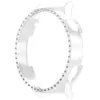 Funda Protectora Incrustada con Diamantes para Huawei Watch Gt5 Pro 42mm, Media Cubierta de PC con Recorte, Funda Galvanizada de un Solo Diamante