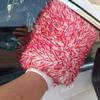 Guantes de lavado de autos de fibra de terciopelo mágico de color de doble cara, fuerte absorción de agua, no se desprenden fácilmente, guantes de limpieza de autos al por mayor