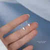 Brincos de Gancho Brilhantes em Forma de Gota d'Água para Mulheres Prata de Lei S925 Normcore Brincos de Moda Versáteis Brincos em Forma de U Lágrimas de Rupert Dropshipping